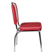 Retro Židle Elivis Bílá/červená
