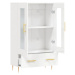 vidaXL Skříň highboard lesklá bílá 69,5 x 31 x 115 cm kompozitní dřevo