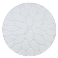 Koupelnový kobereček SUPREME STONES kamínky, bílý kruh