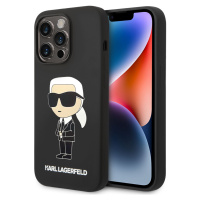 Karl Lagerfeld Liquid Silicone Ikonik NFT kryt iPhone 15 Pro Max černý