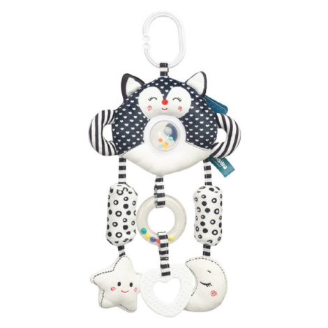 SENSILLO Kontrastní závěsná plyšová hračka nejen na cesty black&white - Kočička