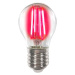 LIGHTME Barevná E27 4W LED žárovka Filament, červená