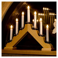 Konstsmide Christmas Heller dřevěný lustr se svíčkami 7 zdrojů