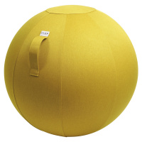VLUV Sedací míč LEIV, potah z tkaniny se vzhledem plátna, 700 - 750 mm, hořčicová žlutá