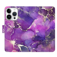 iSaprio flip pouzdro Purple Marble pro iPhone 15 Pro