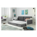 Dětská postel nebo gauč s výsuvnou postelí DAVID 200x90 cm Modrá Bílá