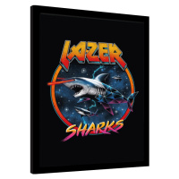 Obraz na zeď - Vincent Trinidad - Lazer Sharks, 34.3 × 44.5 cm