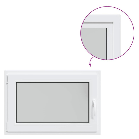 vidaXL Okno do sklepa "RISOR" 90x50 cm otevíravě-sklopné DIN levé bílé