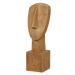 H&L Socha Abstrakt Moai 42 cm světle hnědá matná