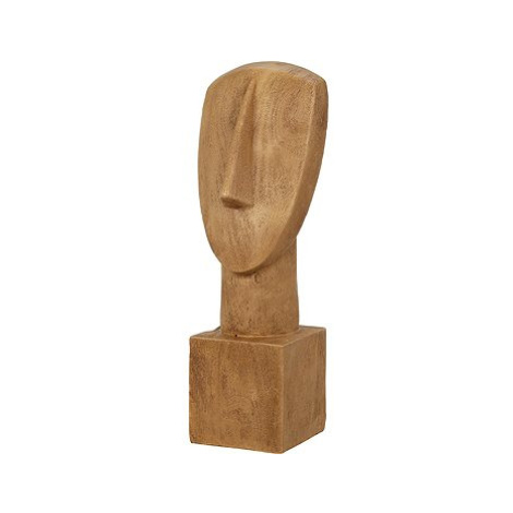 H&L Socha Abstrakt Moai 42 cm světle hnědá matná