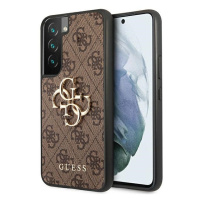 Guess GUHCS22S4GMGBR hard silikonové pouzdro Samsung Galaxy S22 5G brown 4G kovové logo