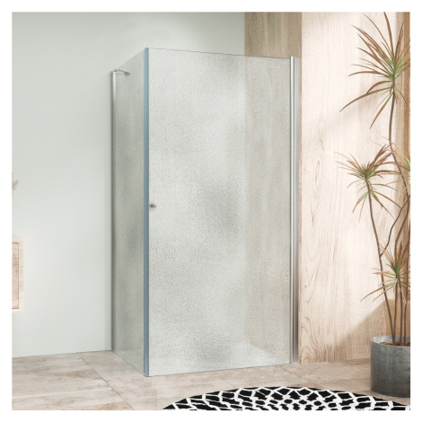 WellMall ALFA COMBI 90x90 Chrom/Grape Čtvercová sprchová zástěna