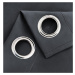 Dekorační závěs zatemňující s kroužky LUNA - "BLACKOUT" 140x260 cm, tmavě šedá (cena za 1 kus) M
