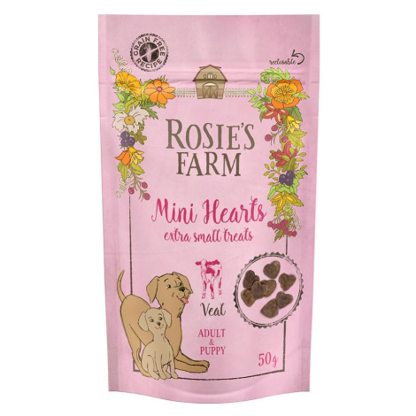 Rosie's Farm Puppy & Adult "Mini Hearts" telecí - 5 x 50g