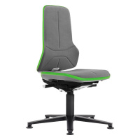bimos Pracovní otočná židle NEON, patky, permanentní kontakt, Supertec, zelený flexibilní pás