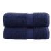 Shumee Premium 2 ks navy modré 30 × 50 cm 600 g/m2 100% bavlna