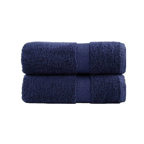 Shumee Premium 2 ks navy modré 30 × 50 cm 600 g/m2 100% bavlna