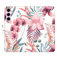 iSaprio Flip pouzdro Pink Flowers 02 pro Samsung Galaxy A55 5G