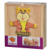 Dřevěné puzzle medvěd Bear Puzzle Eichhorn 20 dílů s vyměnitelným oblečením od 24 měsíců