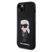 Pouzdro Karl Lagerfeld Liquid Silicone Ikonik NFT iPhone 15 Plus černé Černá