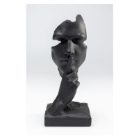 KARE Design Dekorace Quiet Face - černé, 31cm