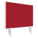 magnetoplan Dělicí stěna na stůl VarioPin, bílá tabule/plsť, šířka 800 mm, červená