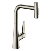 Dřezová baterie Hansgrohe Talis s vytahovací sprškou, 2 proudy vzhled nerezu 73867800