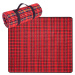 Červená pikniková deka 130 x 150 cm