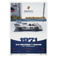 Umělecký tisk Porsche 917 KH - 24h Le Mans - 100th Anniversary - 1971, Automobilist, 50 × 70 cm