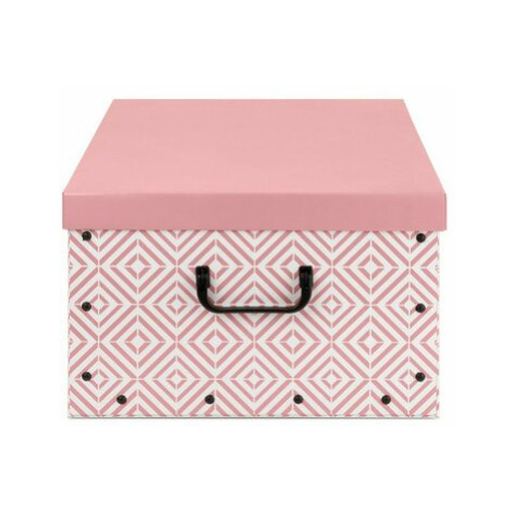Compactor Skládací úložná krabice - karton box Compactor Nordic 50 x 40 x 25 cm, růžová (Antique