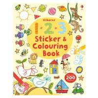 123 sticker and colouring book Usborne Publishing