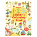 123 sticker and colouring book Usborne Publishing