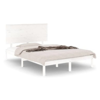 Rám postele bílý masivní borovice 140 × 200 cm, 3104804