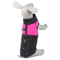 Vsepropejska Rainy obleček pro psa na zip Barva: Černo-růžová, Délka zad (cm): 53, Obvod hrudník