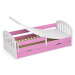 Ak furniture Dětská postel PLAY 180x80 cm růžová