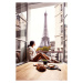 Fotografie Woman having lunch in hotel in Paris, Orbon Alija, 26.7 × 40 cm