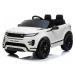 Elektrické autíčko Range Rover Evoque, Jednomístné, bílé, Kožená sedadla, MP3