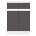JAMISON, skříňka dolní 60 cm, wolfram šedý, pracovní deska beton DOPRODEJ