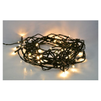 LED venkovní vánoční řetěz, 500 LED, 50 m, přívod 5 m, 8 funkcí, časovač, IP44, teplá bílá