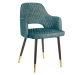 LuxD Designová židle Laney petrolejový samet - Skladem