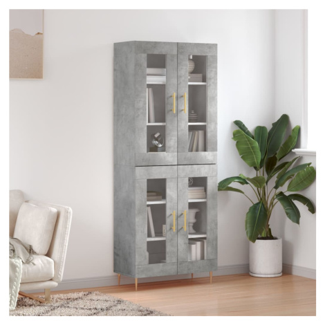 vidaXL Skříň highboard betonově šedá 69,5x34x180 cm kompozitní dřevo