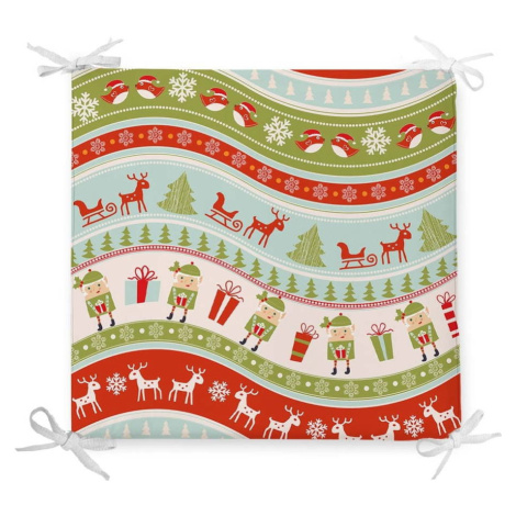 Vánoční podsedák s příměsí bavlny Minimalist Cushion Covers Elves, 42 x 42 cm