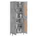 vidaXL Skříň highboard betonově šedá 69,5x34x180 cm kompozitní dřevo