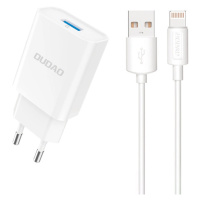 Dudao A4EU USB-A 2,1A síťová nabíječka - bílá + kabel USB-A - Lightning