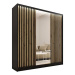 Nejlevnější nábytek Insular 3D 150 se zrcadlem - černý mat / dub artisan