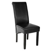 Jídelní židle ergonomická, masivní dřevo, černá