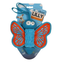 Ebi COOCKOO LILLY gumová hračka pro psy 27x20x7,5cm oranžový motýl