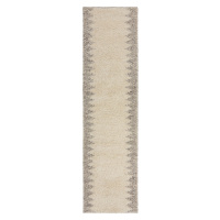 Flair Rugs koberce Ručně tkaný běhoun Minerals Border Natural - 60x230 cm