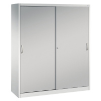 C+P Skříň s posuvnými dveřmi ACURADO, 8 polic, v x š x h 1950 x 1600 x 500 mm, světlá šedá / bíl