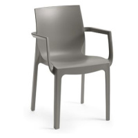 ROJAPLAST Židle zahradní EMMA ARMCHAIR, šedá